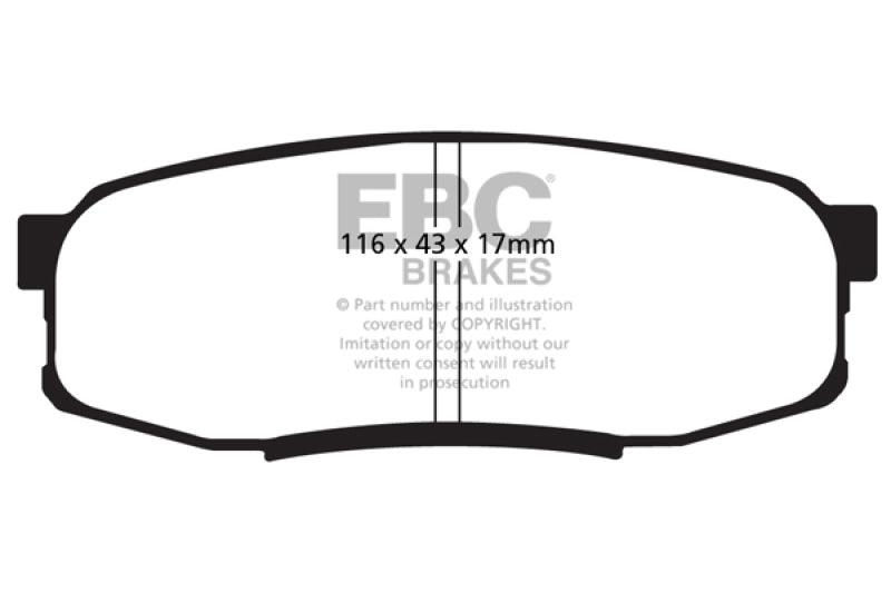 EBC 08+ Lexus LX570 5.7 Yellowstuff Rear Brake Pads - Order Your Parts - اطلب قطعك
