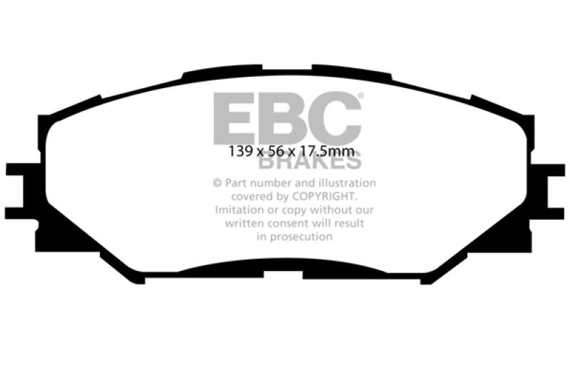 EBC 10-12 Lexus HS250h 2.4 Hybrid Yellowstuff Front Brake Pads - Order Your Parts - اطلب قطعك