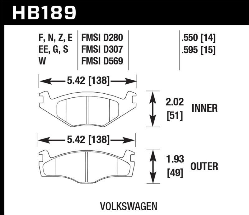 Hawk Blue 9012 Brake Pads Volkswagen - Order Your Parts - اطلب قطعك