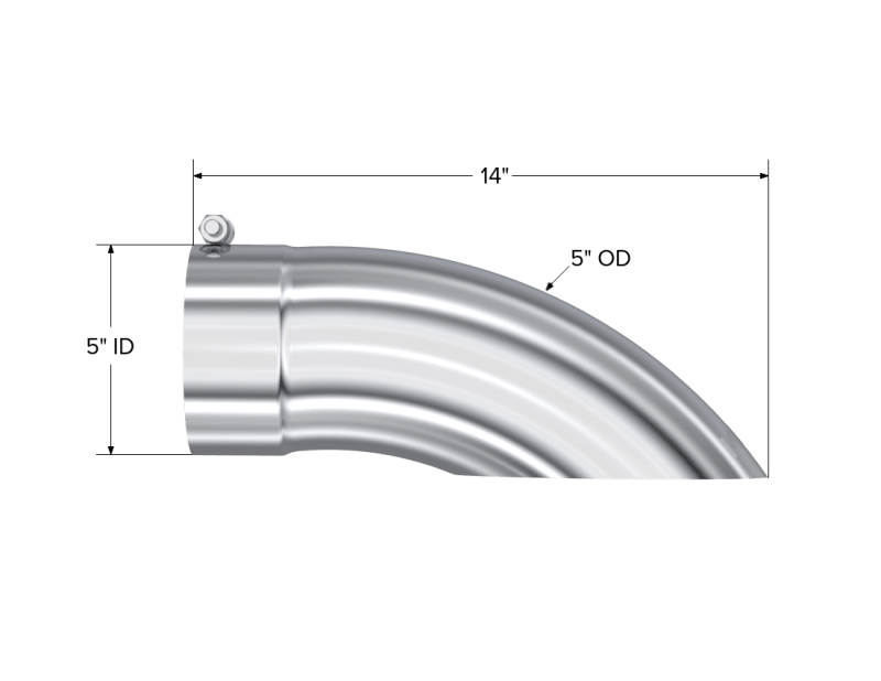 MBRP Universal Tip 5 O.D. Turn Down 5 inlet 14 length - Order Your Parts - اطلب قطعك